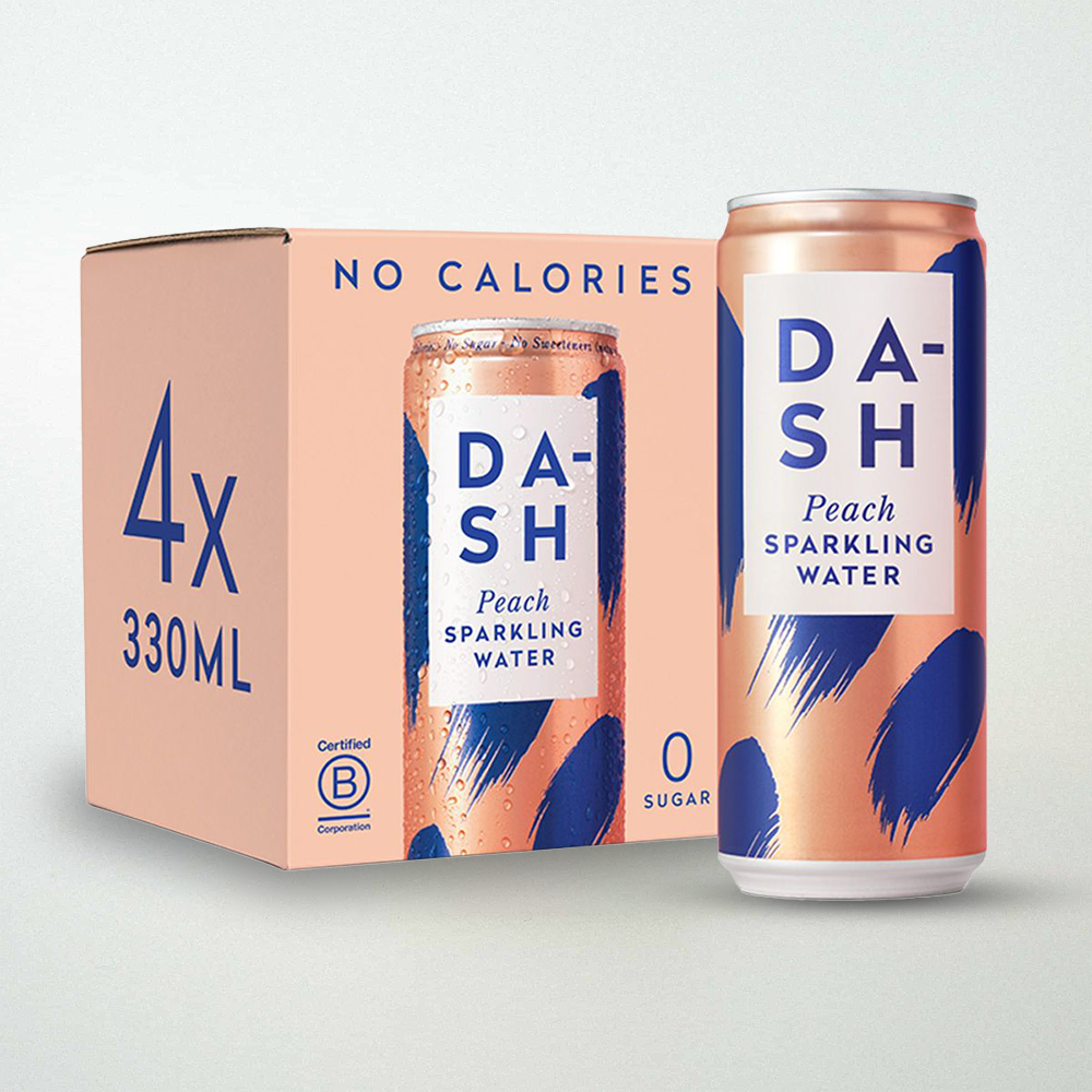 Dash Water Peach Infused Sparkling Water Multipack