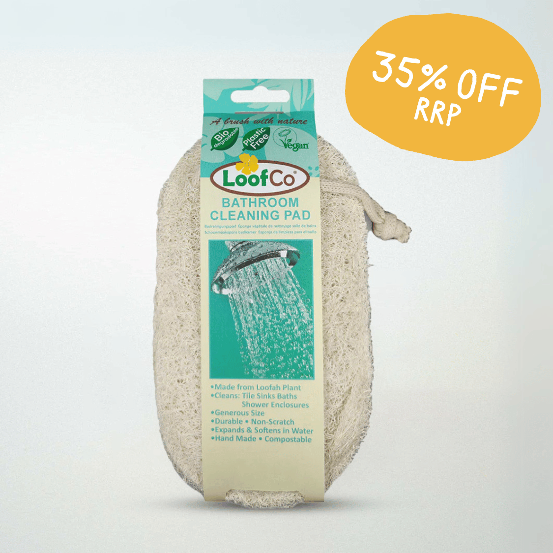 LoofCo Loofah Bathroom Cleaning Pad