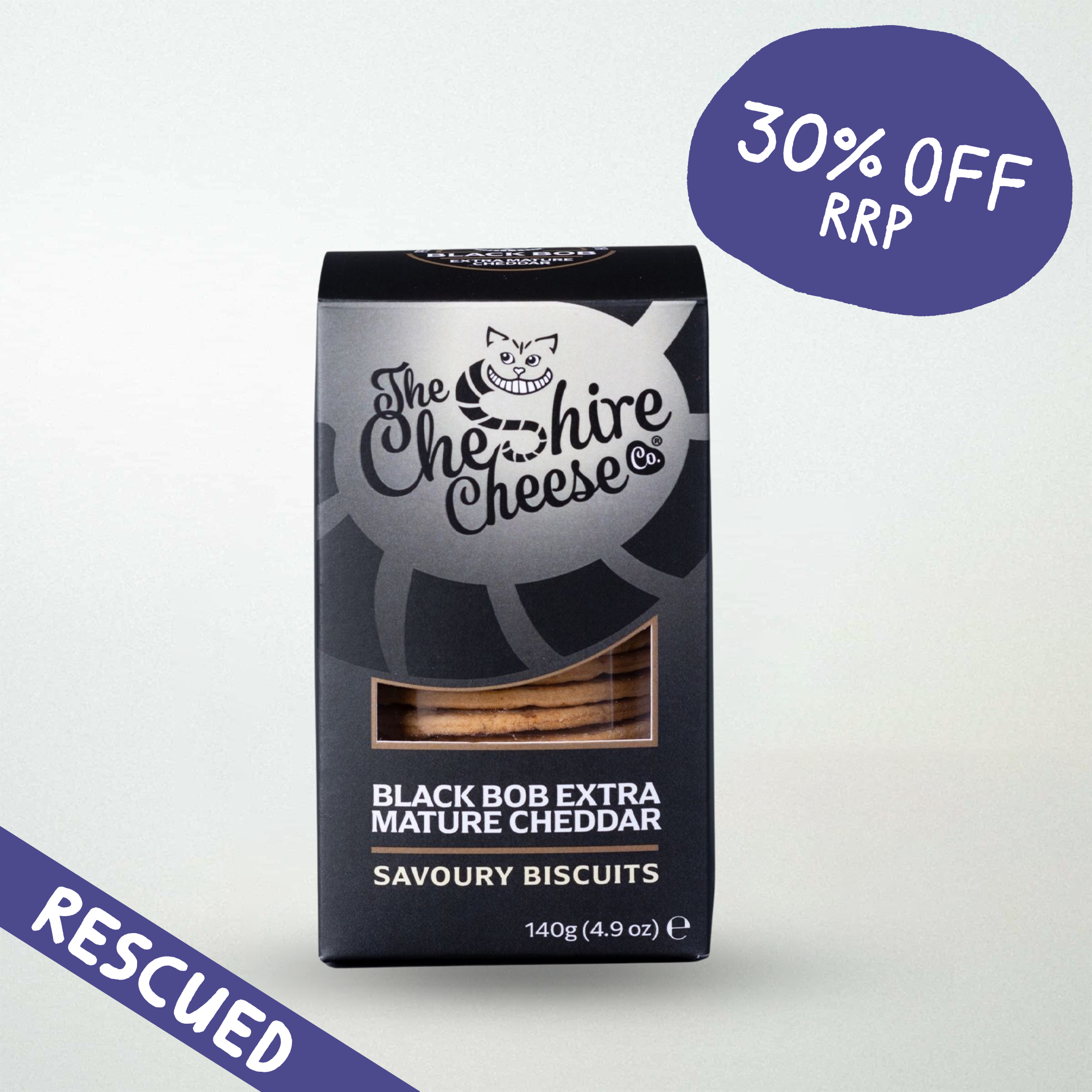 Cheshire Cheese Black Bob Extra Mature Cheddar Cheese Biscuits 160g