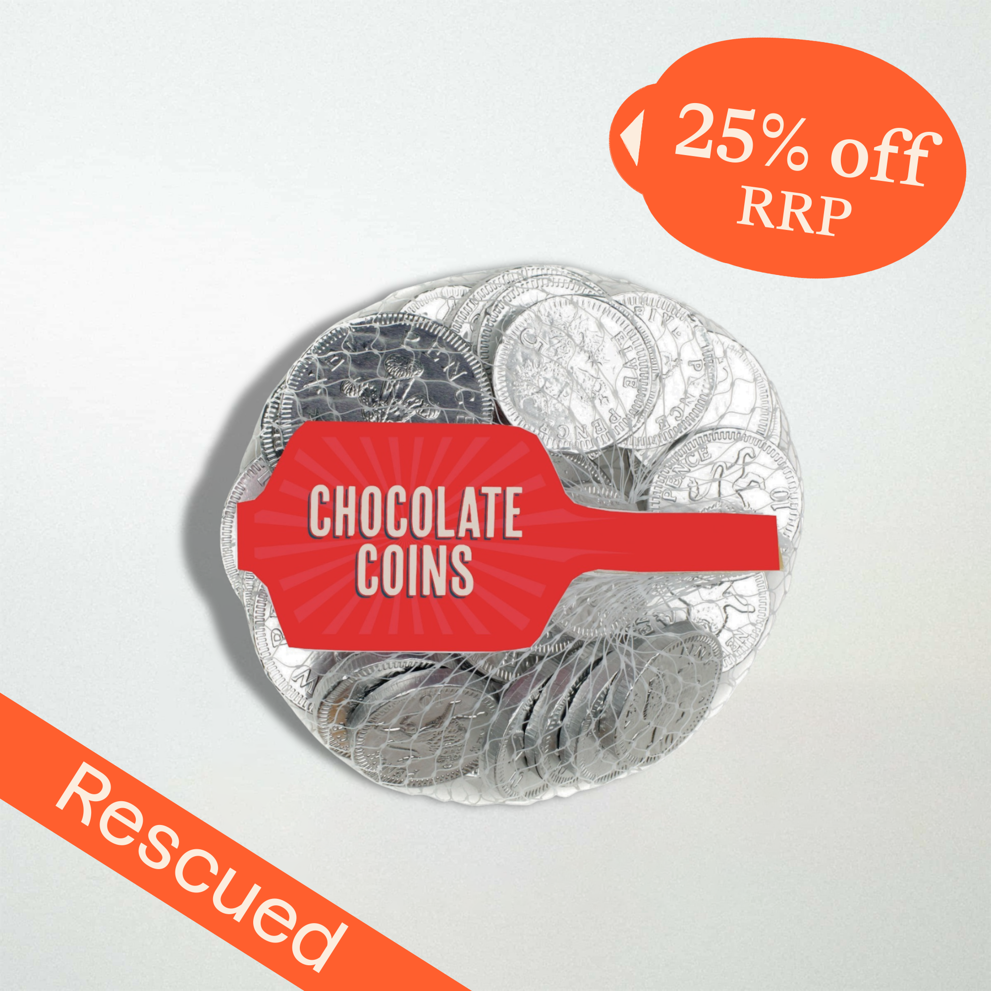 Creme d'Or Silver Net Chocolate Coins