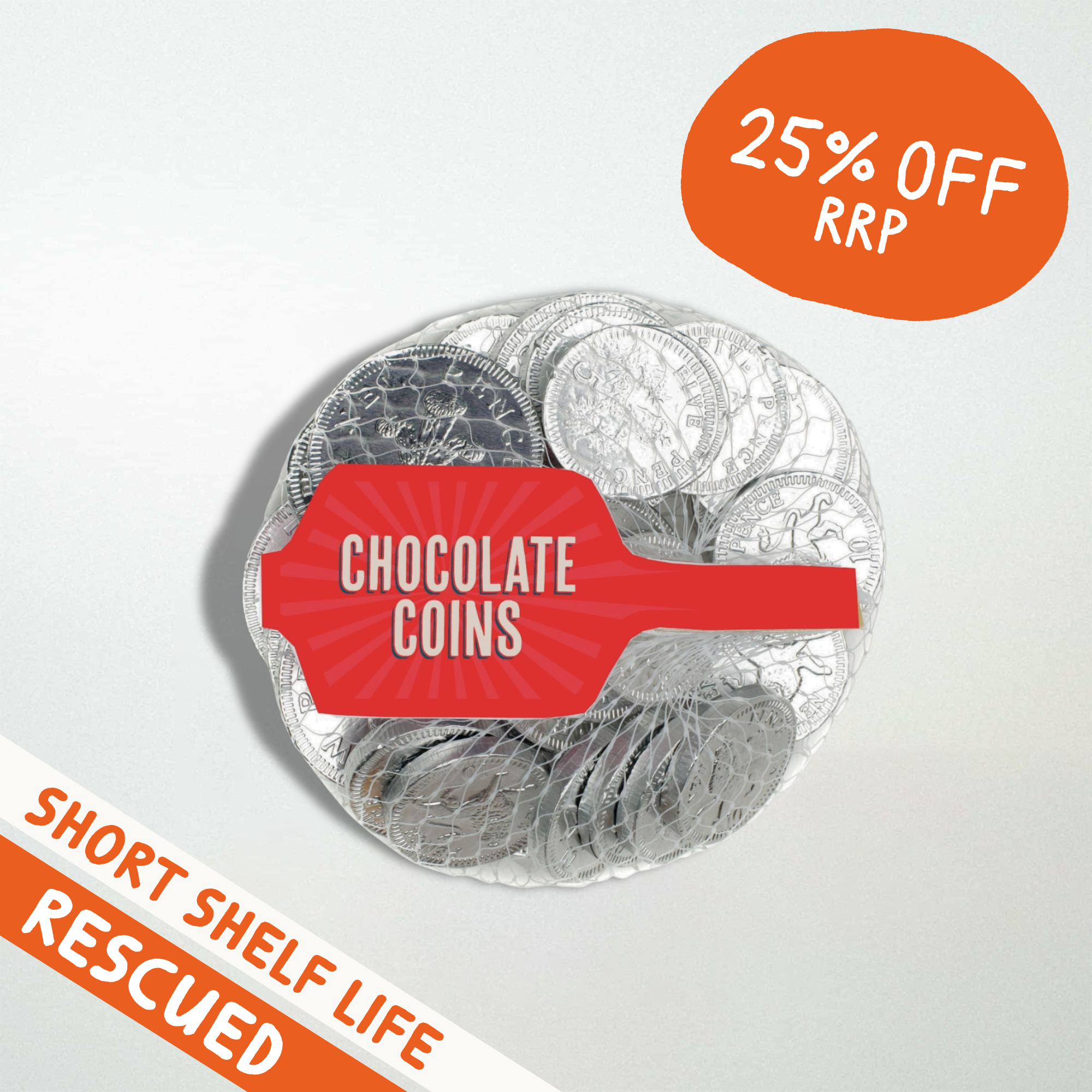 Creme d'Or Silver Net Chocolate Coins