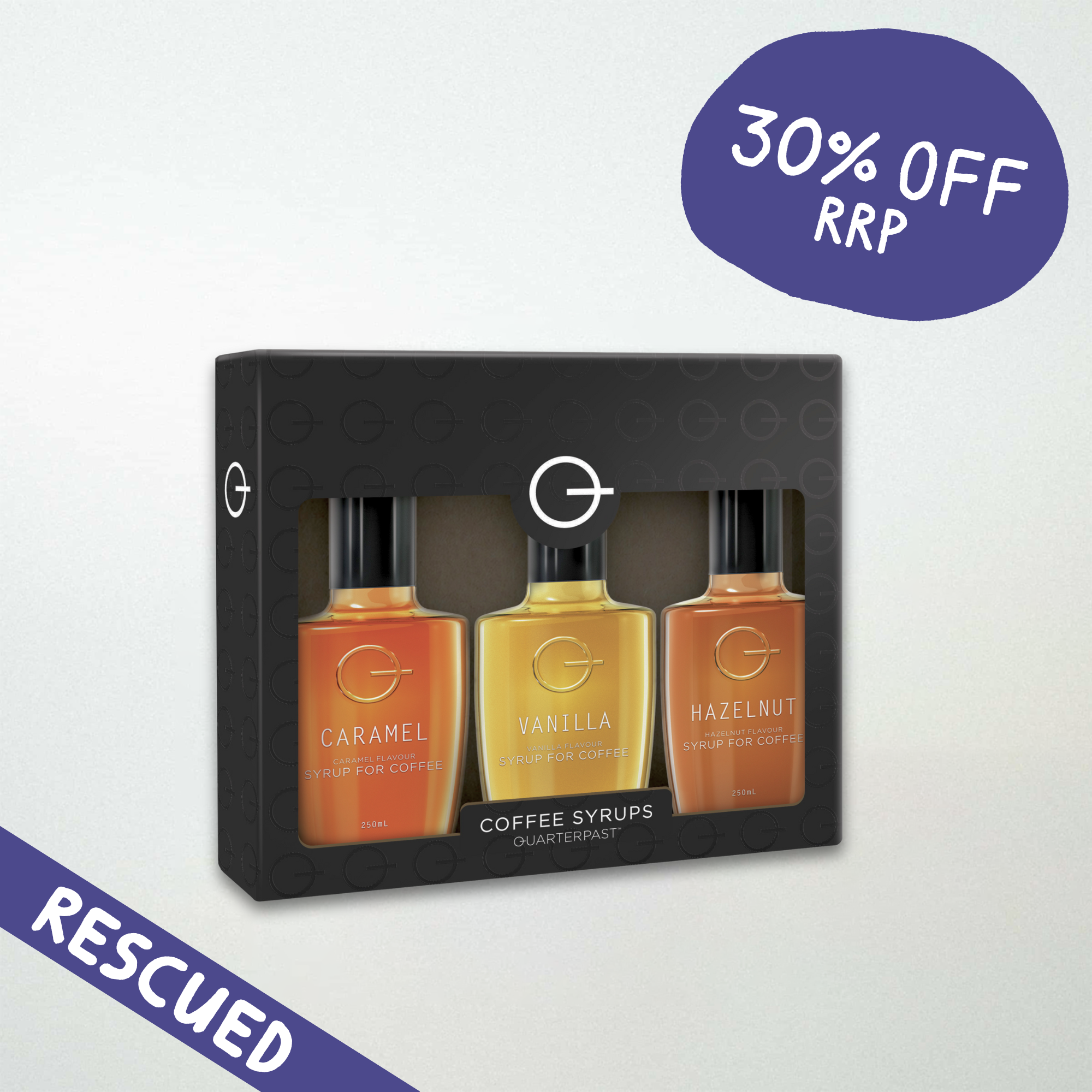 Quarterpast Gift Pack of 3 Coffee Syrups