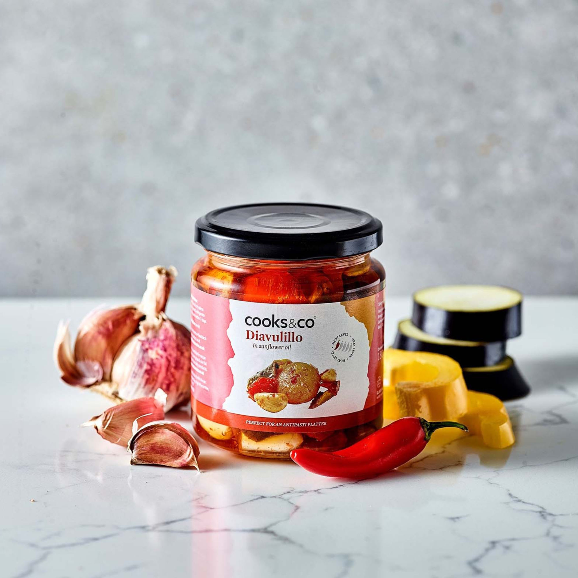 Cooks & Co Diavulillo Mixed Spicy Vegetables in Oil