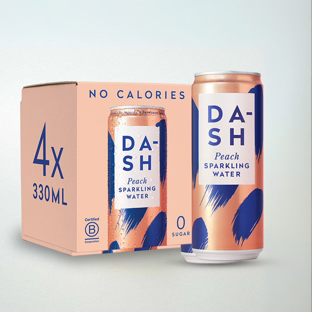 Dash Water Peach Infused Sparkling Water Multipack