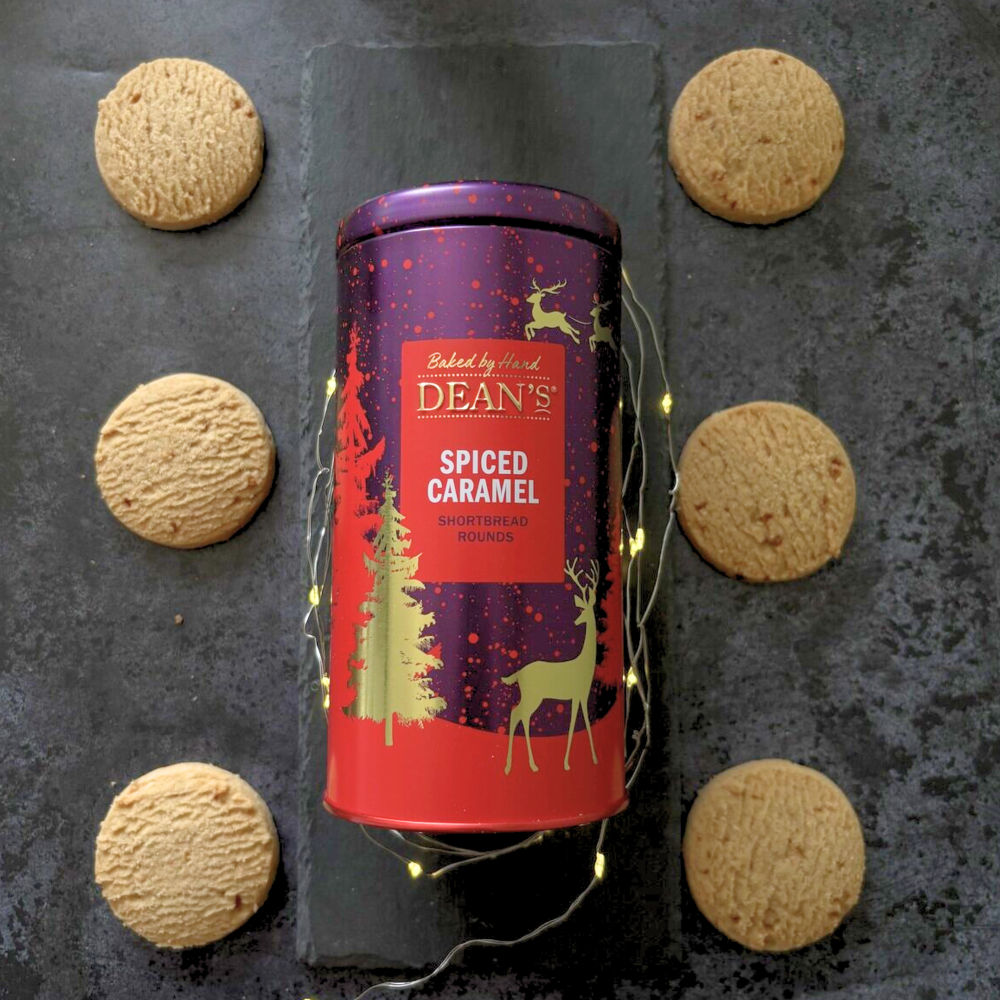 Dean's Spiced Caramel Shortbread Rounds Tin