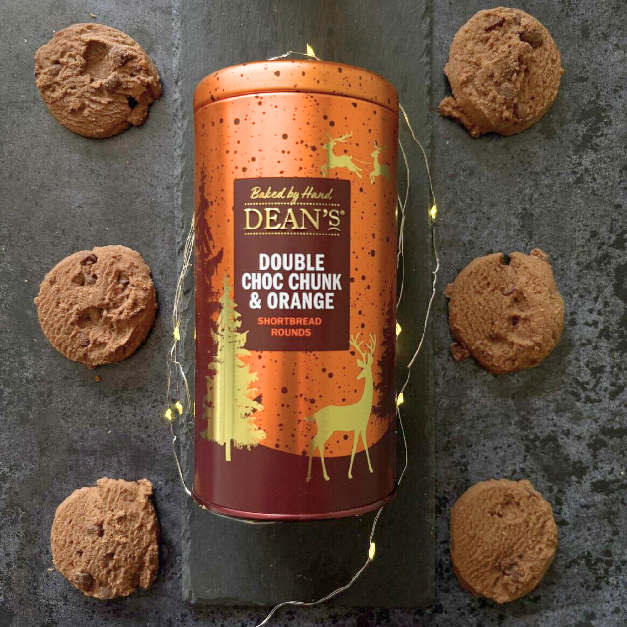 Dean's Double Chocolate Orange Shortbread Rounds Tin