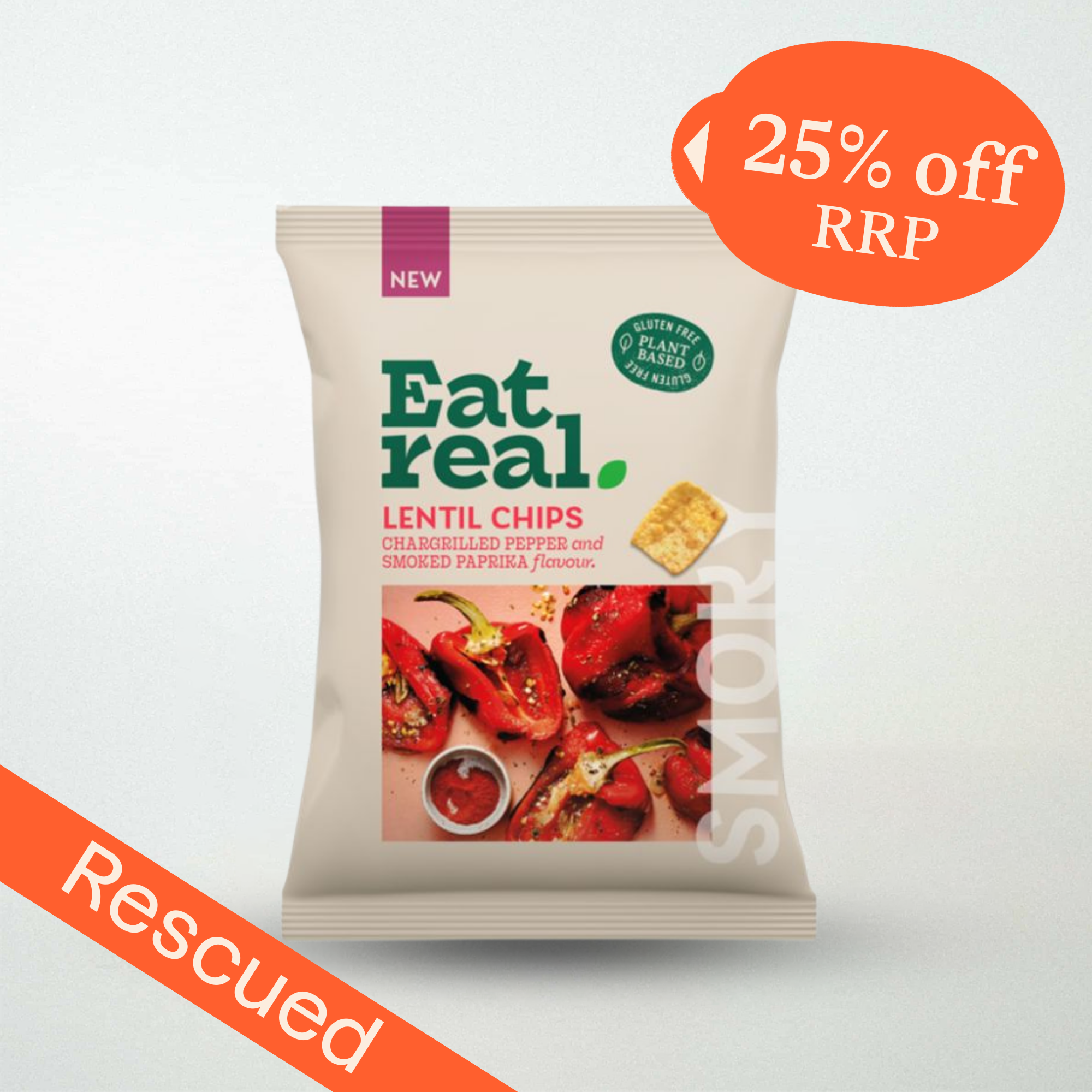Eat Real Chargrilled Red Pepper Lentil Chips