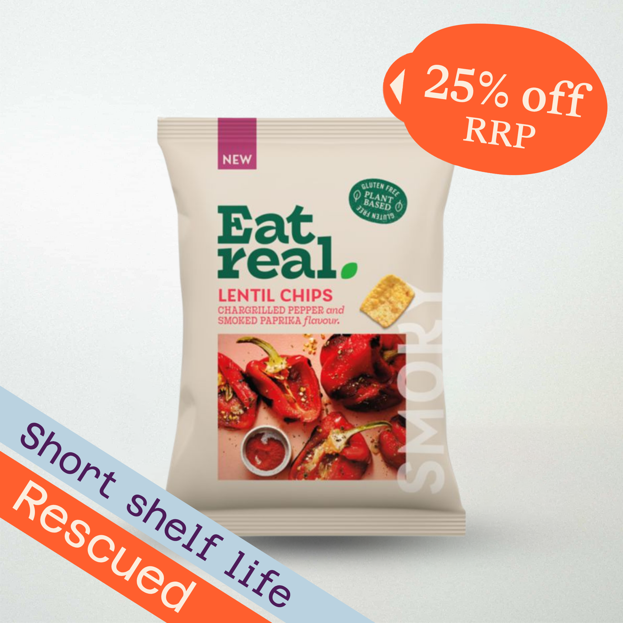 Eat Real Chargrilled Red Pepper Lentil Chips
