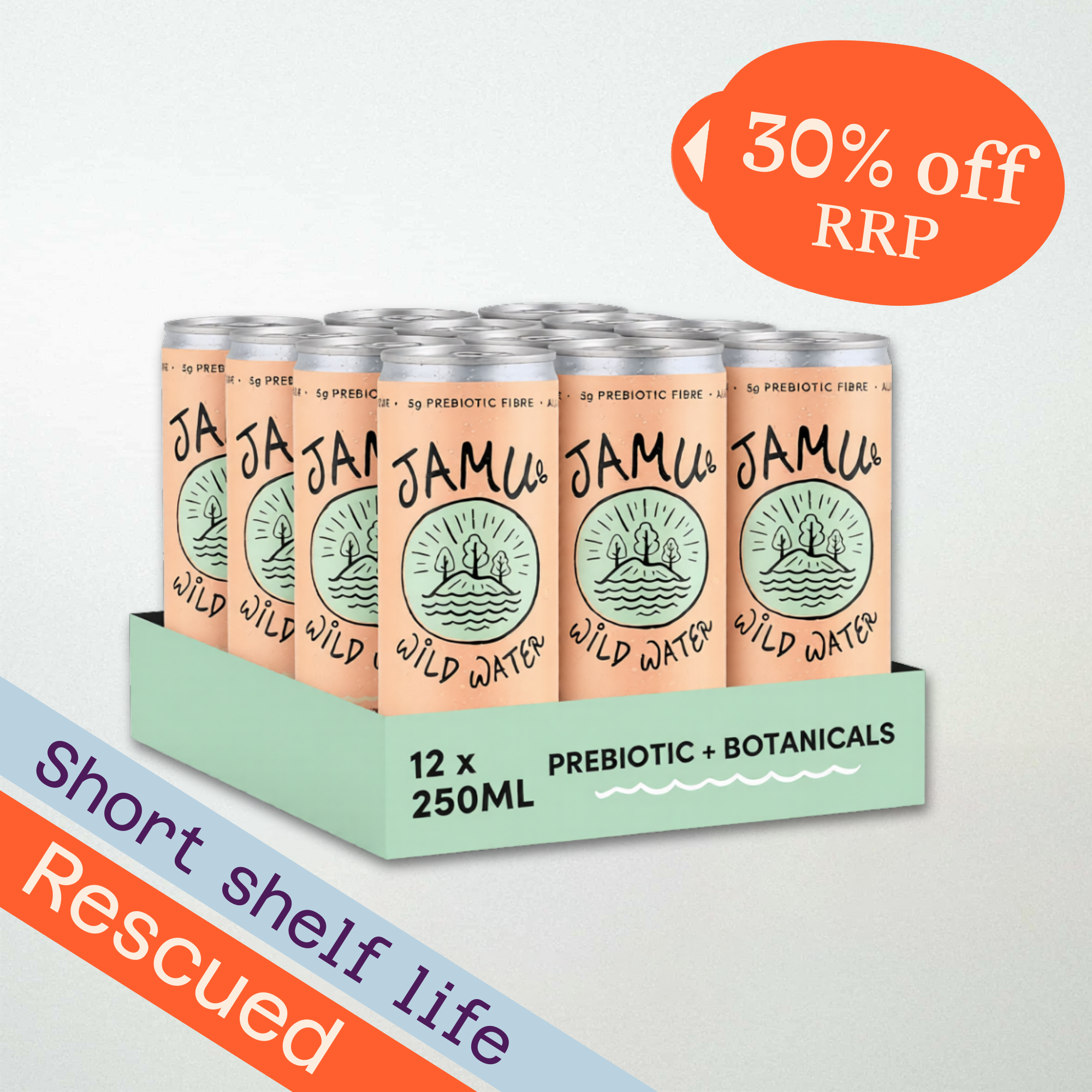 Jamu Wild Water Sparkling Blood Orange Multipack