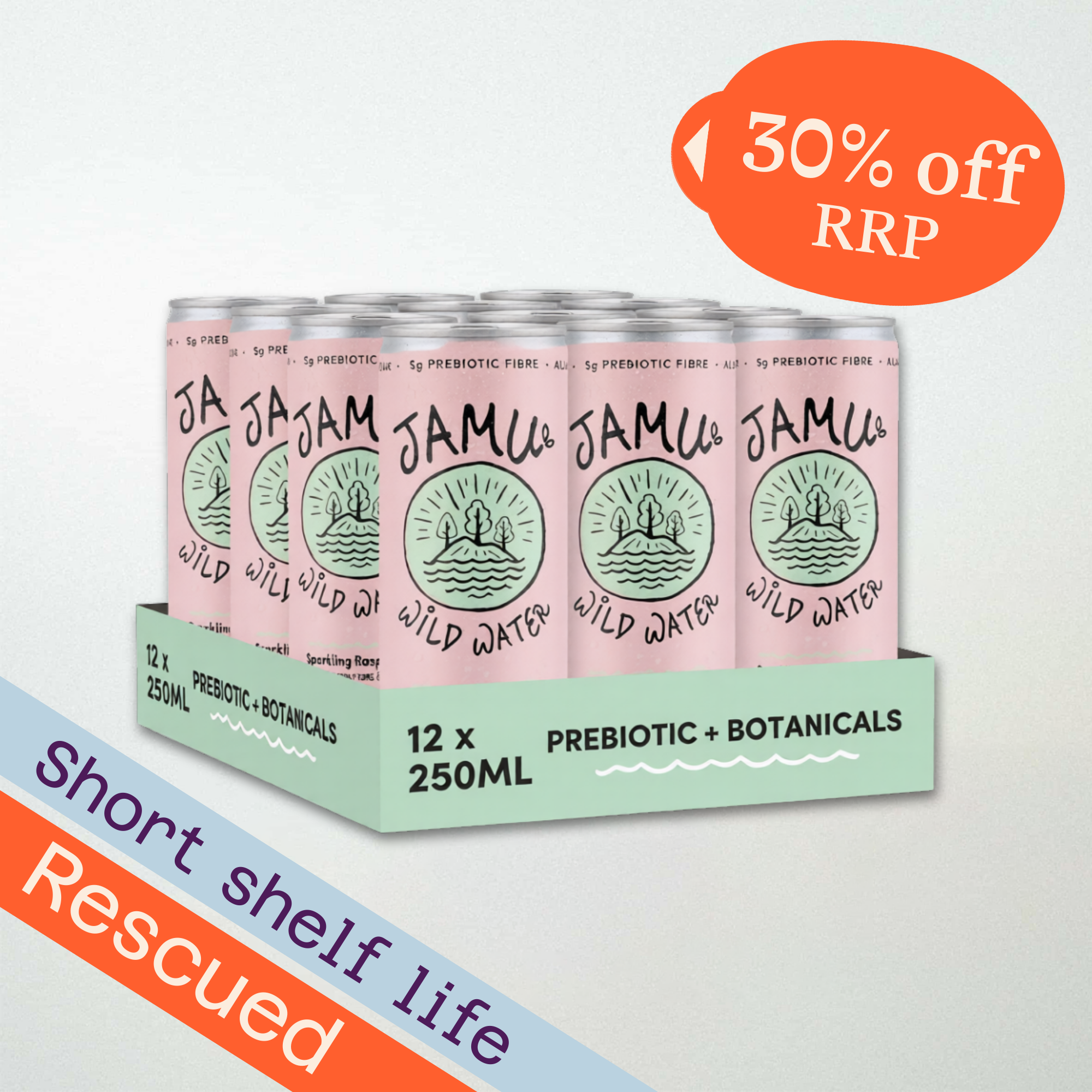 Jamu Wild Water Sparkling Raspberry Multipack
