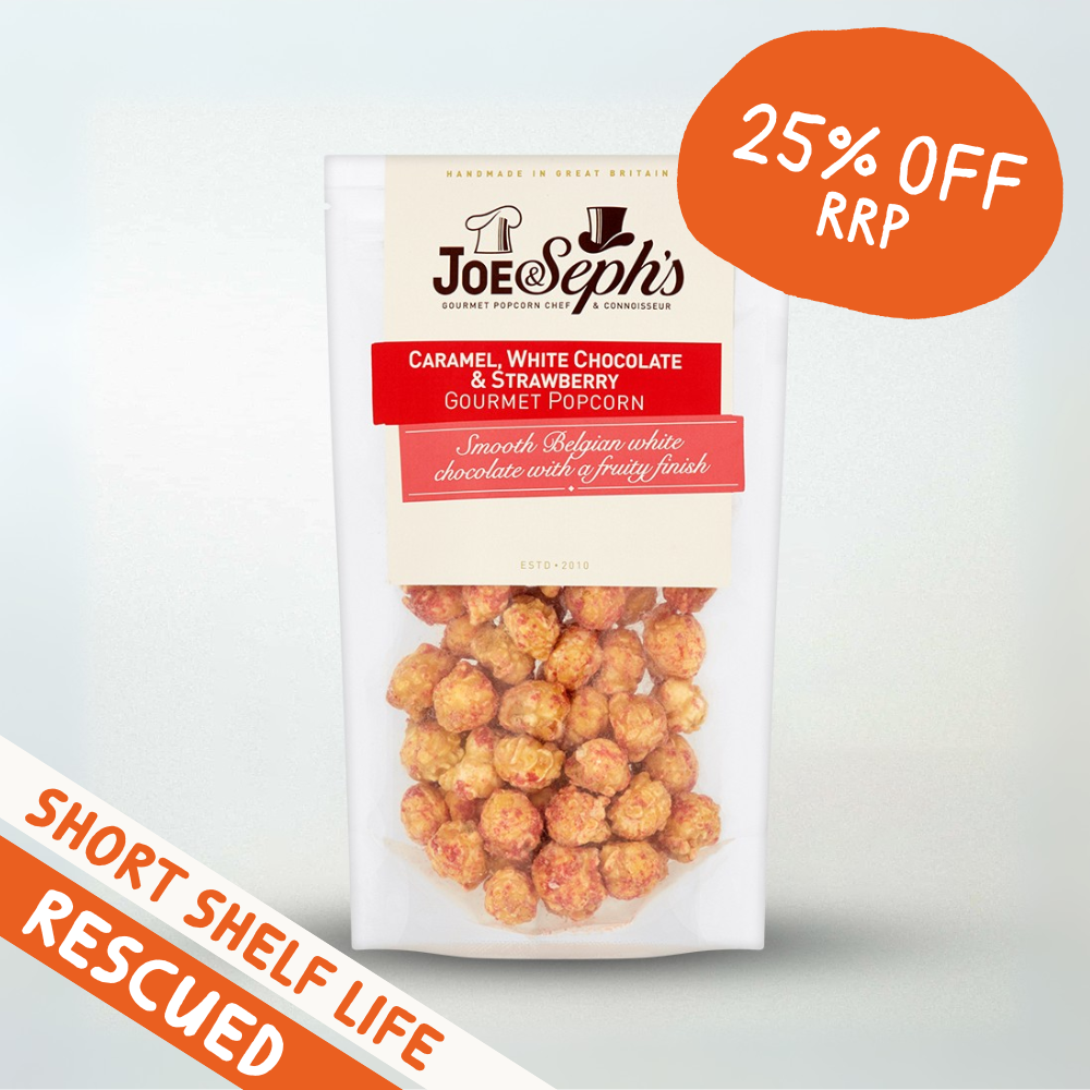 Joe and Seph's Caramel White Chocolate & Strawberry Popcorn