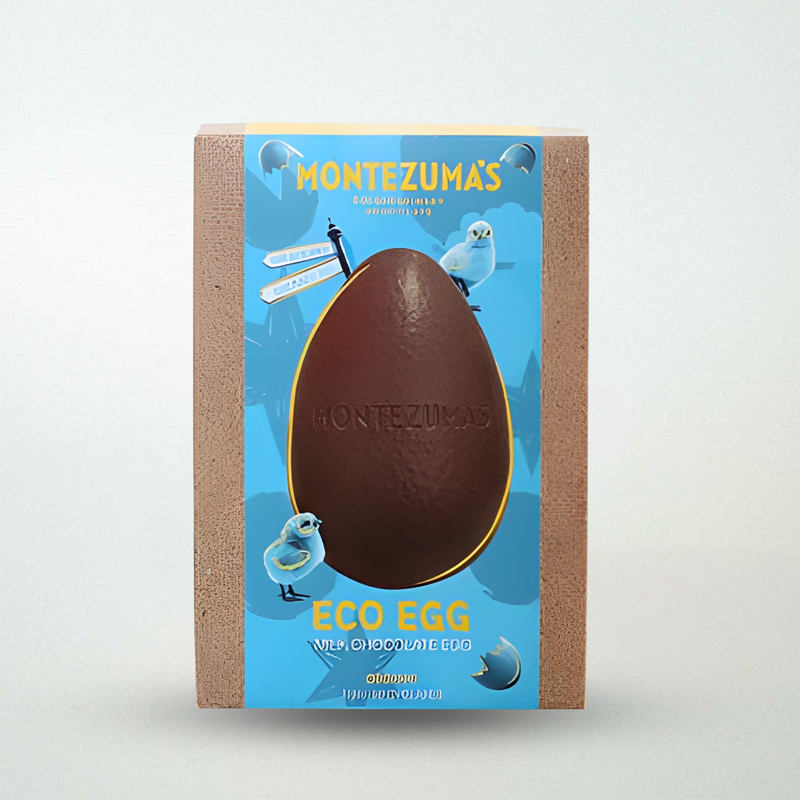 Montezuma's chocolate egg packaging on a white background