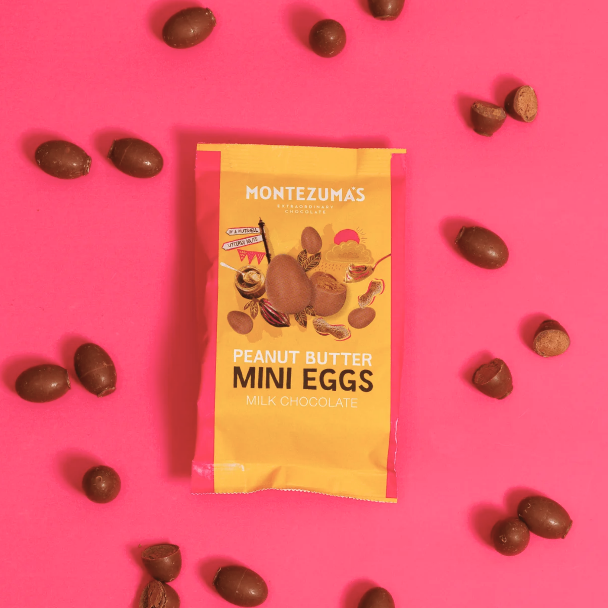 Montezumas Mini Eggs Peanut Butter Milk Chocolate