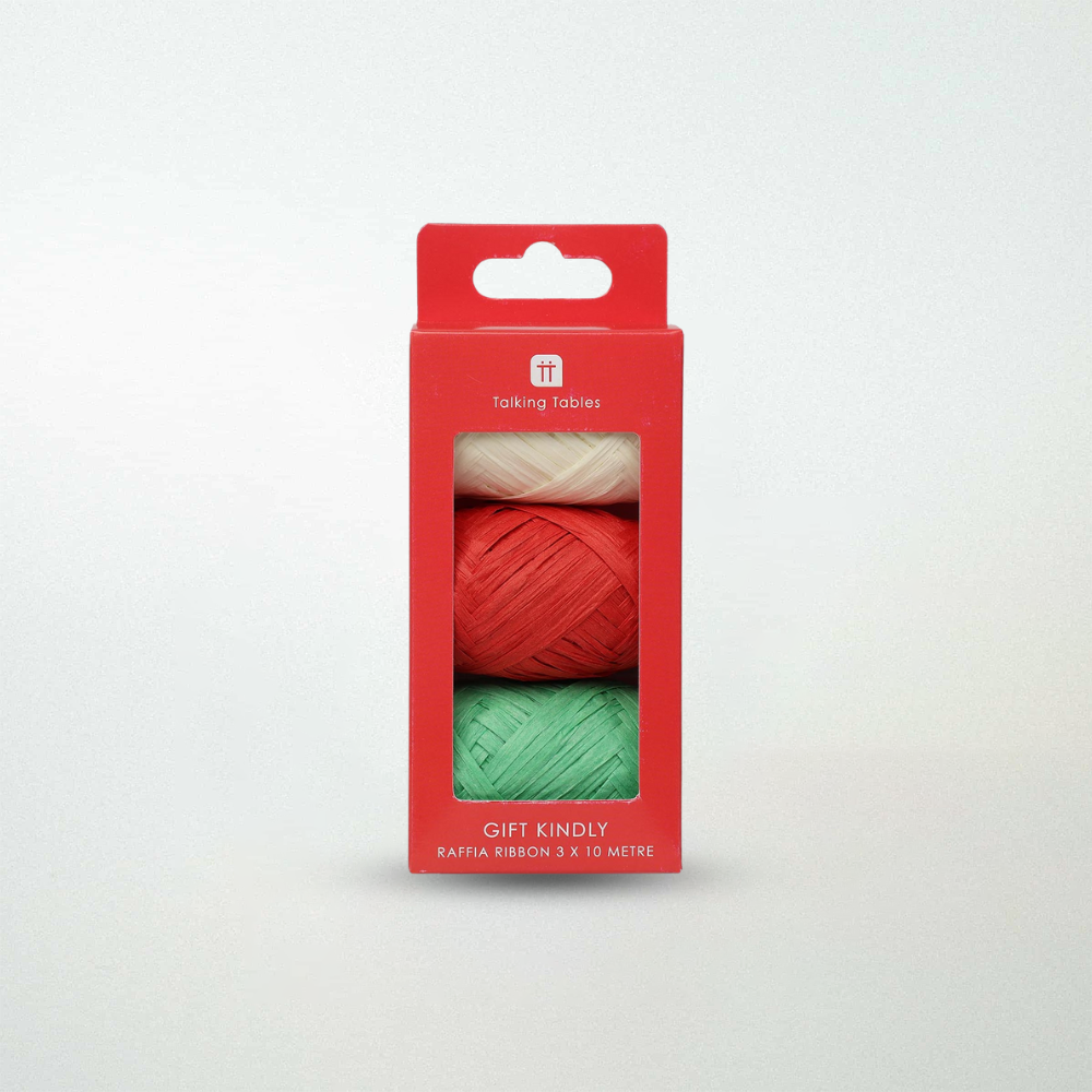 Talking Tables Raffia Ribbons Mix Colours 3 Pack
