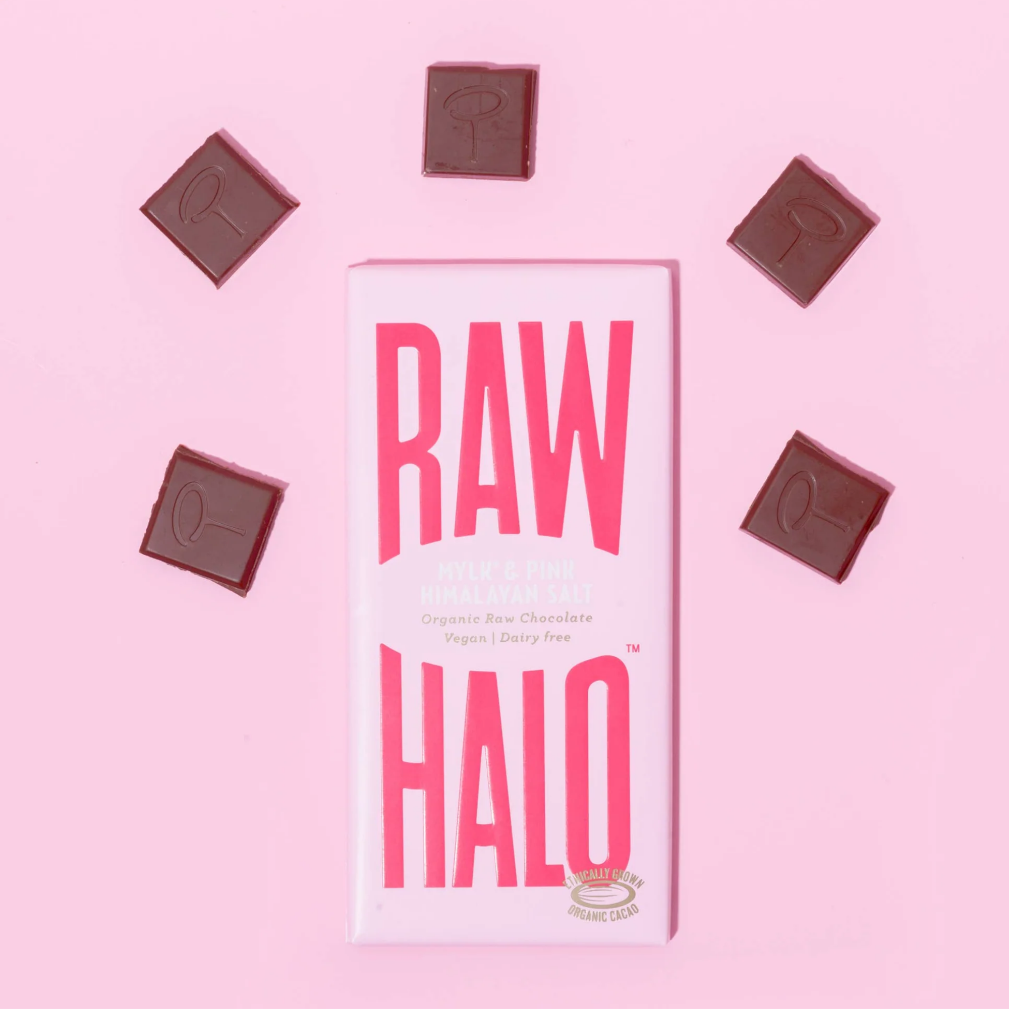 Raw Halo Mylk & Pink Himalayan Salt Chocolate Bar