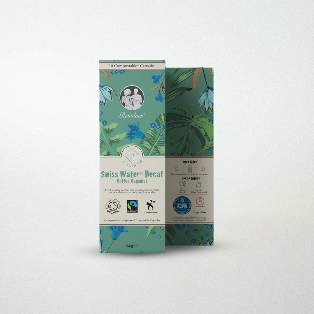 Revolver Swiss Water Decaffeinated Organic Coffee Pods