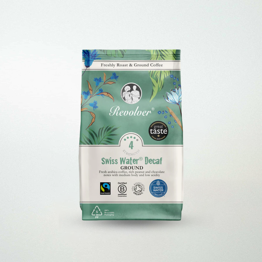 Revolver Swiss Water Decaffeinated Organic Ground Coffee