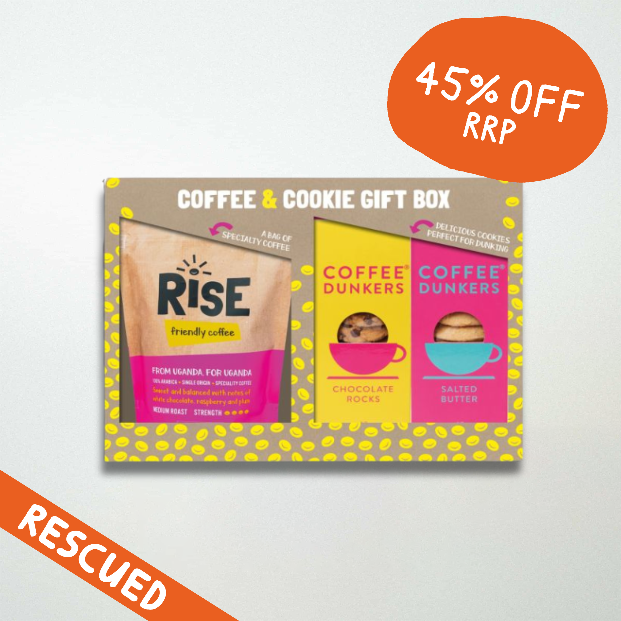 Rise Coffee Box Coffee and Cookie Gift Set