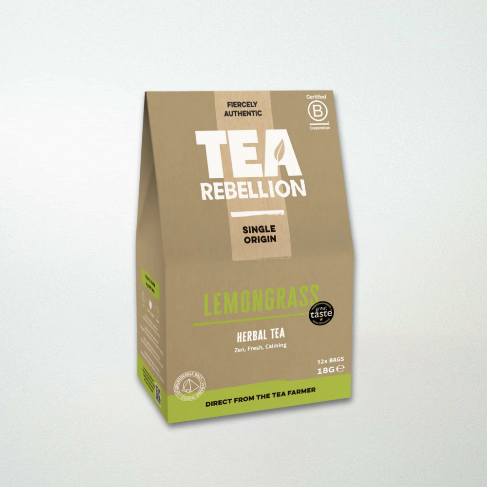 Tea Rebellion Organic Lemongrass Tea Pyramid Bags