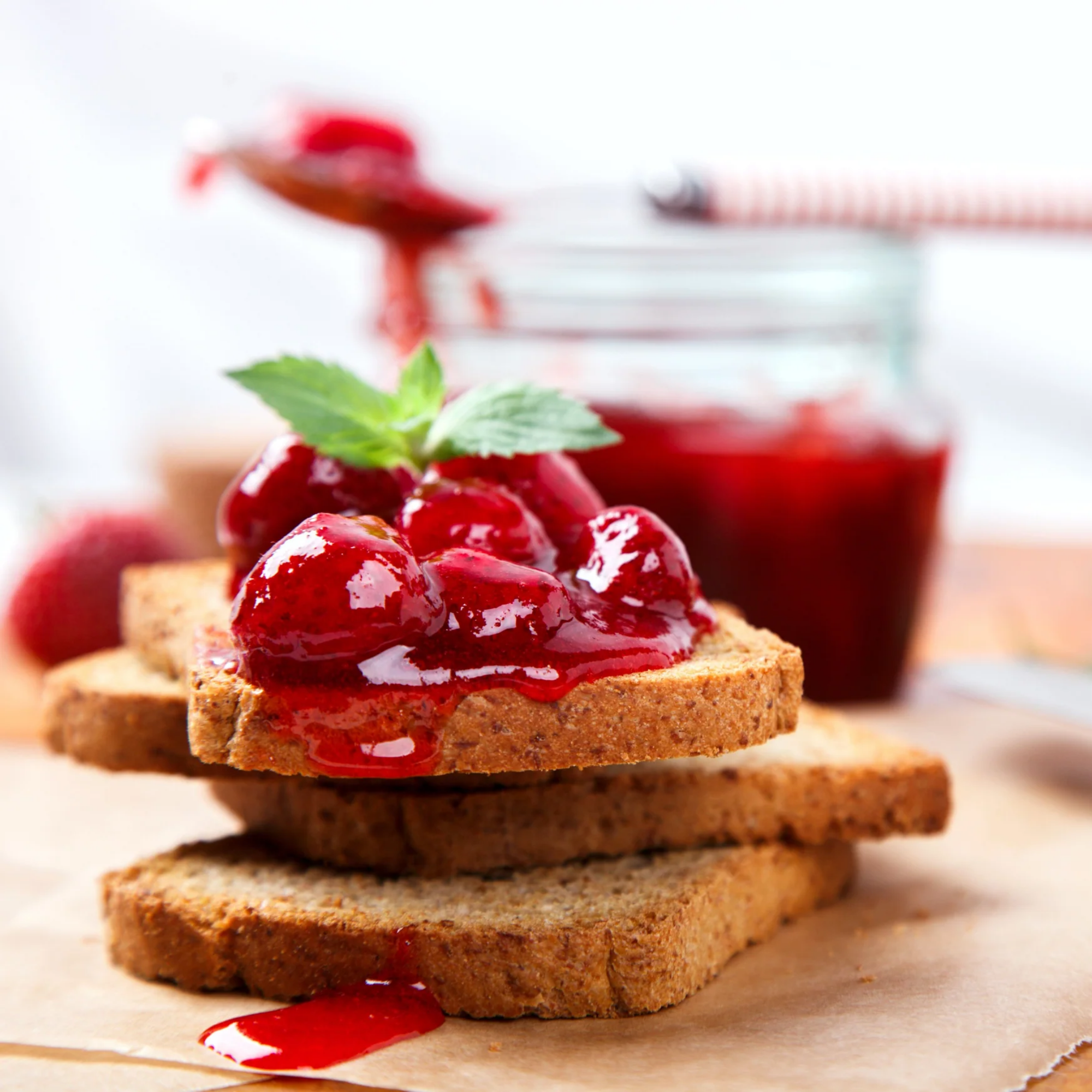 Tiptree Reduced Sugar Jam on Toast