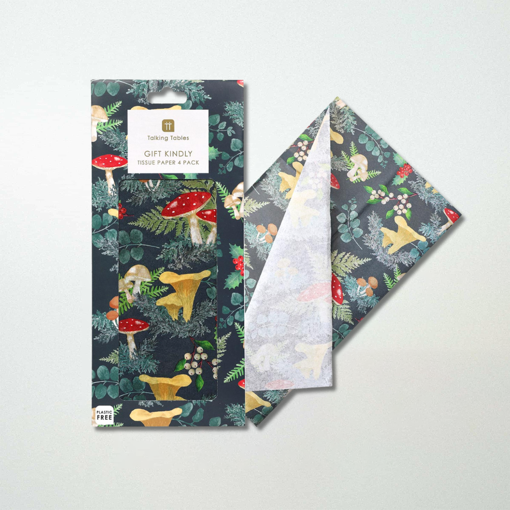Talking Tables Forest Green Christmas Tissue Paper 4 Pack