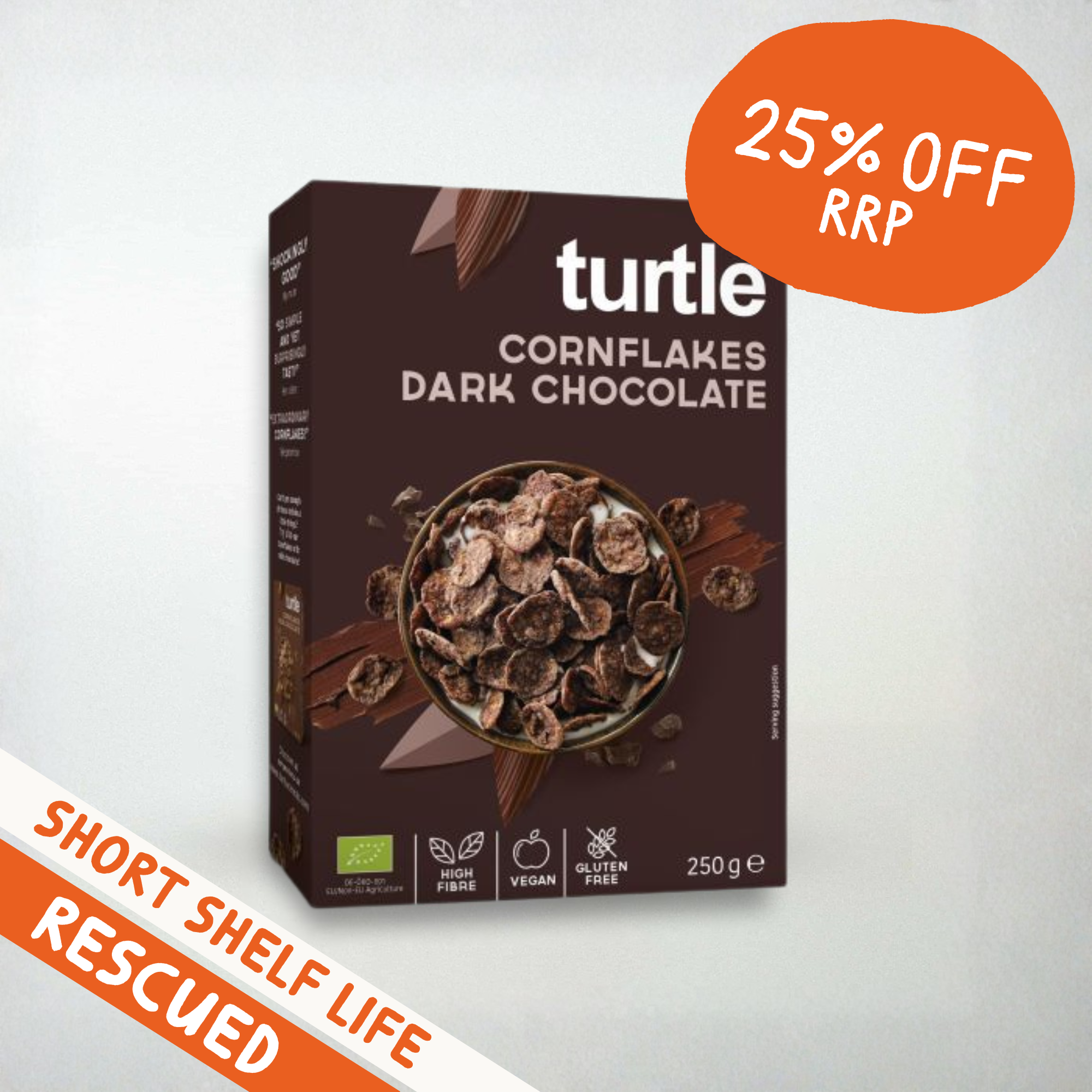 Turtle Organic Chocolate Cornflakes with Dark Chocolate
